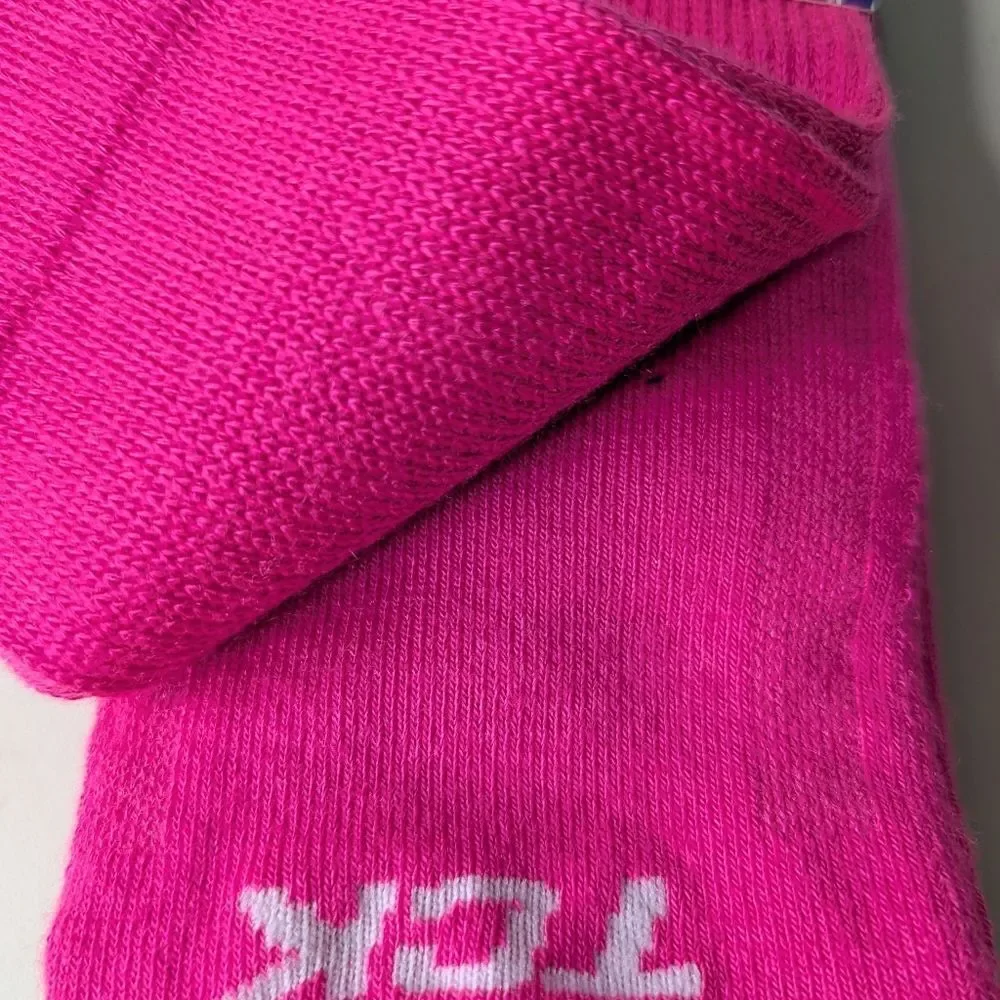 TCK 2 Pack All Sport Neon Pink Knee High Moisture Wicking Socks M 9-12 W 10-13